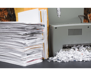financial document shredding